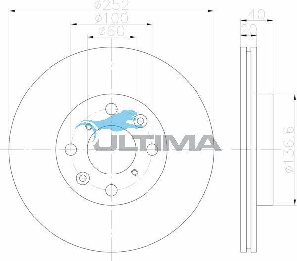 Ultima - Front Disc Rotors To Suit Suzuki Swift FZ (AAP2584)