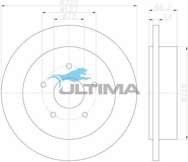 Ultima - Rear Disc Rotors To Suit Jeep Commander XH (2006 - 2009) & Grand Cherokee WG, WH, WJ (AAP2531)