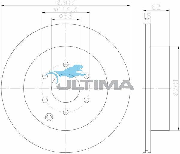 Ultima - Rear Disc Rotors To Suit Nissan Pathfinder R51 2.5L, 3.0L, 4.0L (AAP2311)