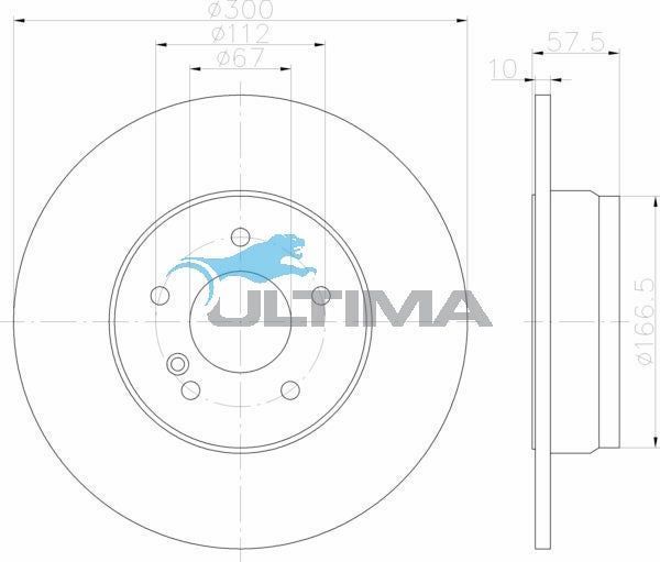 Ultima - Rear Disc Rotors To Suit Mercedes Benz E Class W212, W211, S211, A207, C207, W210 (2002 - On) (AAP2263)