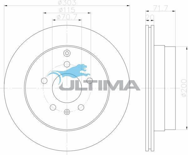 Ultima - Rear Disc Rotors To Suit Holden Captiva CG (AAP2041)