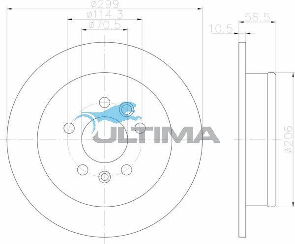 Ultima - Rear Disc Rotors To Suit Ford Falcon EF, EL, XH (AAP133)