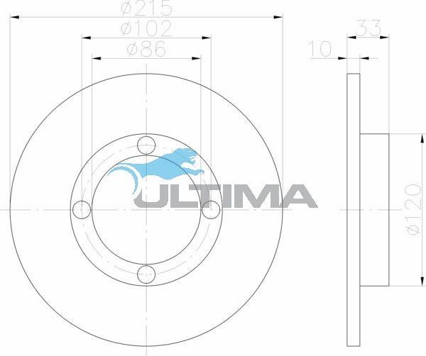 Ultima - Front Disc Rotors To Suit Holden Barina MB, ML (AAP012)