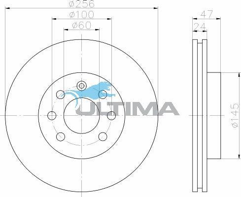 Ultima - Front Disc Rotors To Suit Daewoo Nubira J100, J150 (06/1997 - 05/2003) (AAP894)