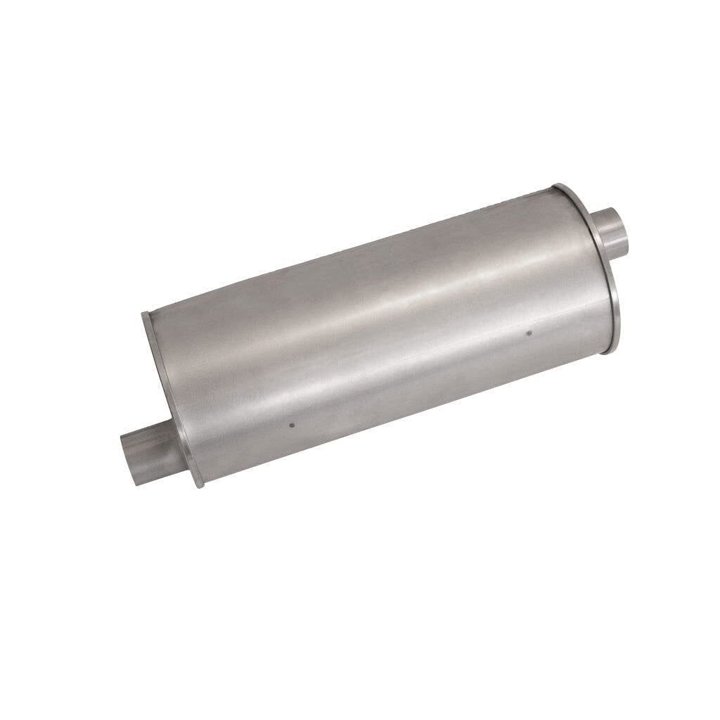 MSA Universal Muffler - 2" Inch 7" Round X 18" Long TripleFlow RH Offset/Offset