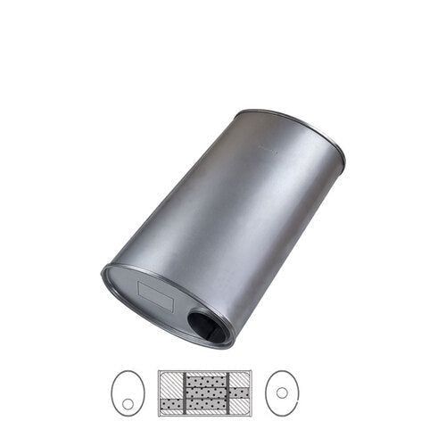 MSA Universal Muffler - 3" Inch 11" x 6" Oval 20" Long Glass Packed