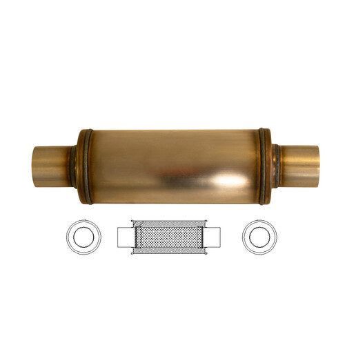 MSA Universal Muffler - 2.5" Inch Stainless Steel 5" Round X 12" Long S