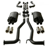 ESA - Holden Commodore VE VF V6 V8 Sedan Wagon 2 1/2 Inch Exhaust Kit with Hotdog, X-Pipe & 4x AC Tips