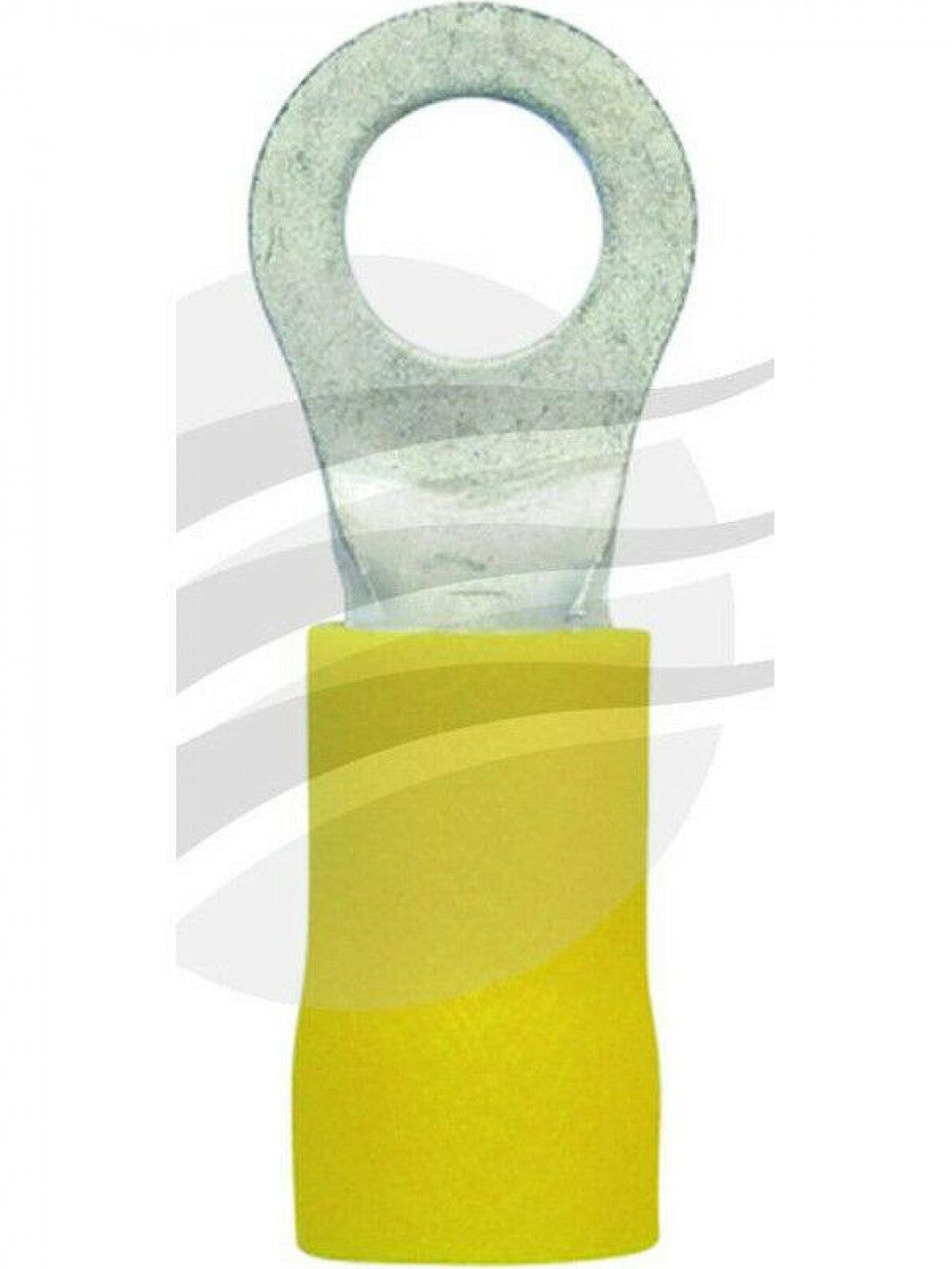 Jaylec - Pack Of 50 Ring Terminal 5mm Insul Pvc Std Crimp Yellow Use Te1505