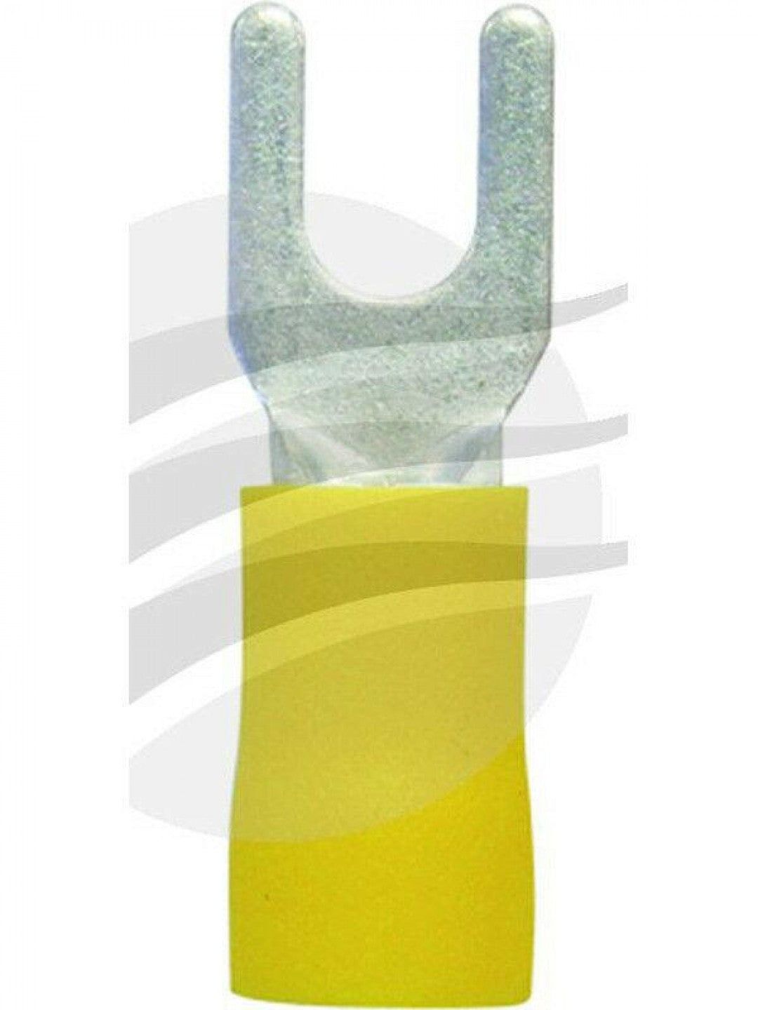 Jaylec - Pack Of 50 Spade Terminal 4mm Insul Pvc Copper Sleeve Double Crimp