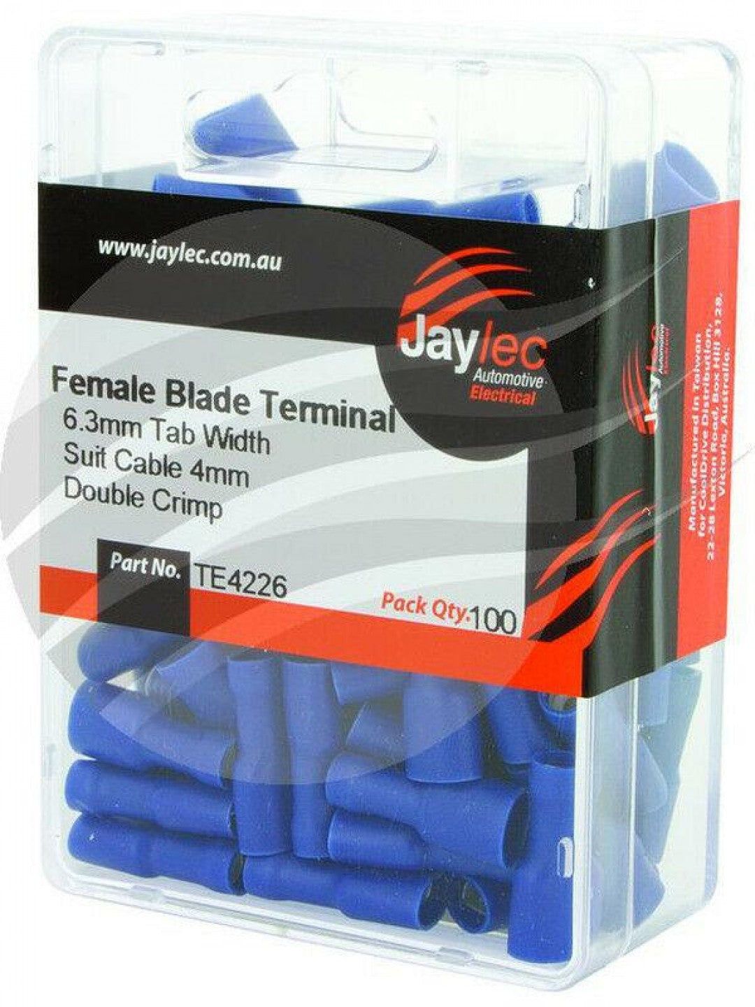 Jaylec - Female Blade Terminal 6.3mm Pack Of 100