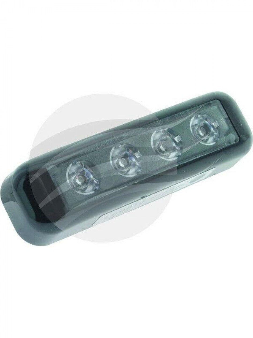 Jaylec - Amber 4 Module LED Emergency Lamp 12/24 Volts Black Housing 7" Lead