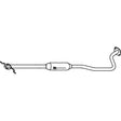 Standard Replacement - Mazda 121 DB (1990 - 1997) Sedan (1.3L/1.5L) Centre Muffler