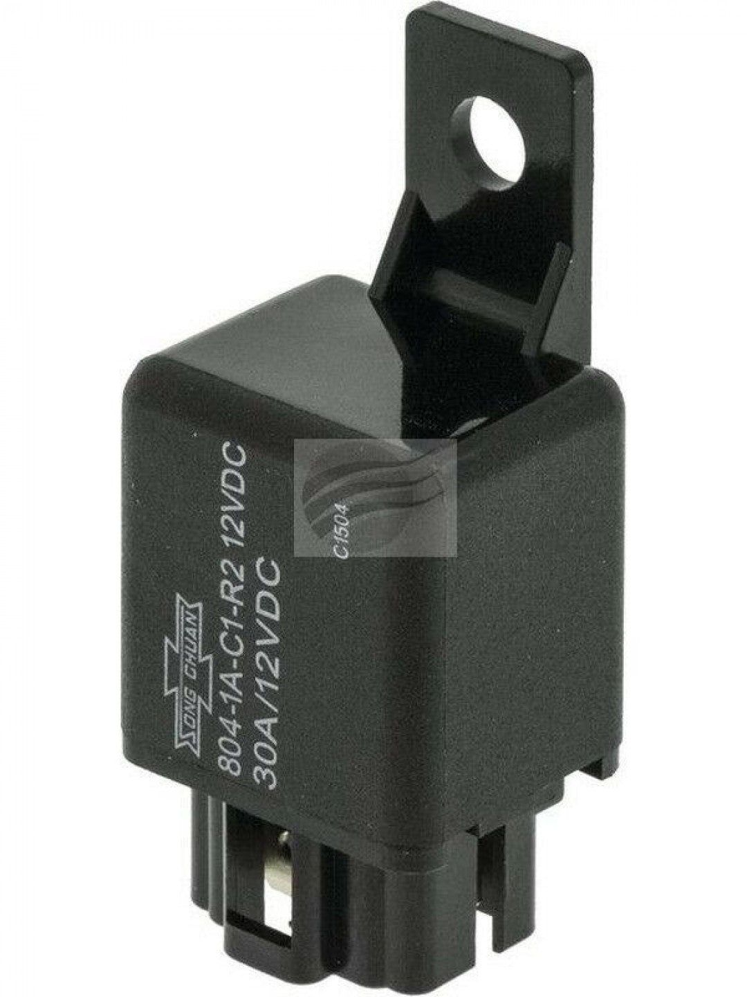 Jaylec - Mini Relay 12 Volts 30 Amps 4 Pin 680 Ohms Resistor Type with Bracket
