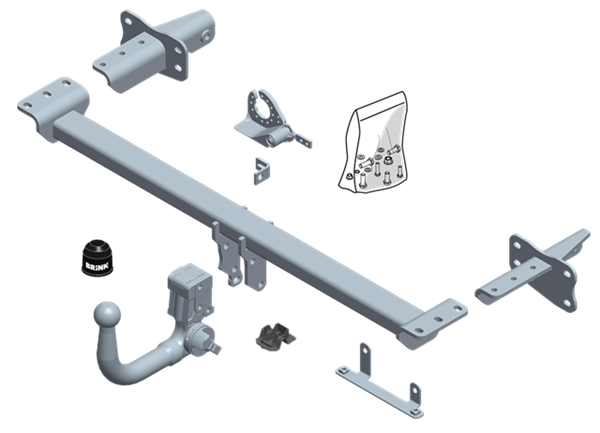 BRINK - Mercedes Benz C-Class W205 Sedan (2013 - 2023), S205 Wagon (2014 - 2023) Detachable Towbar