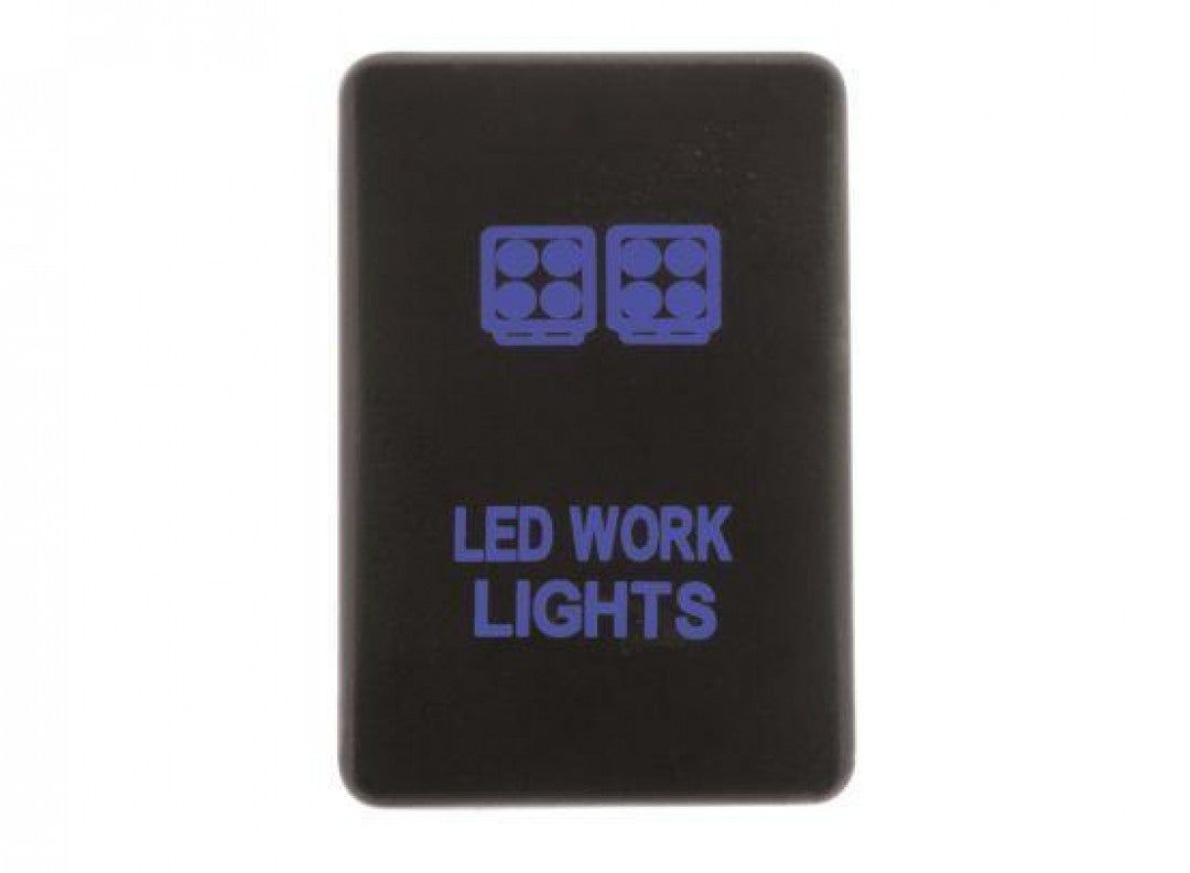 Hulk 4X4 - SWITCH PUSH BUTTON ON / OFF OE RPL 12V WORK LIGHT BLUE