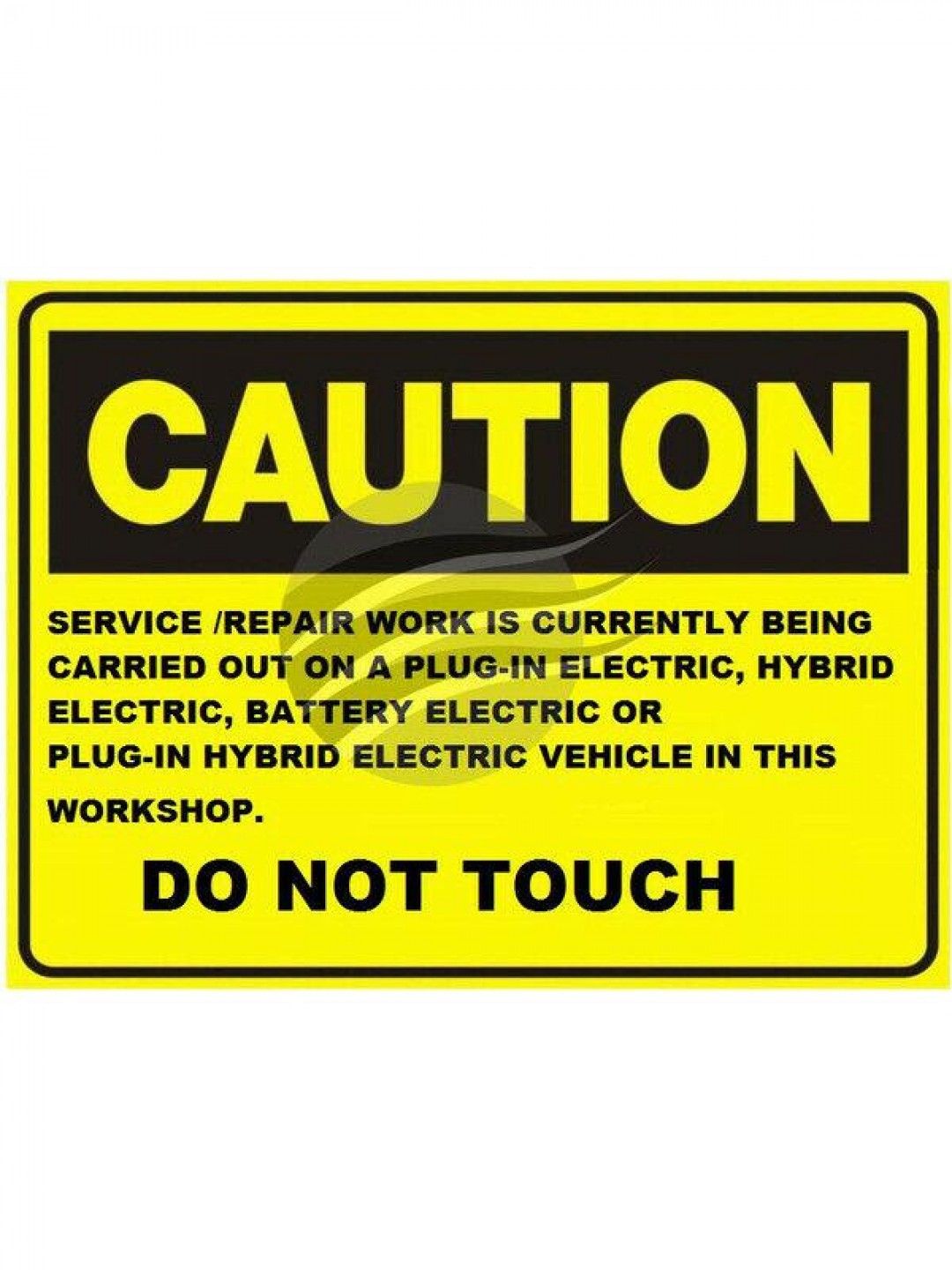 Jaylec - Service Caution Sign Plastic 600 X 450mm For Hybrid Ev