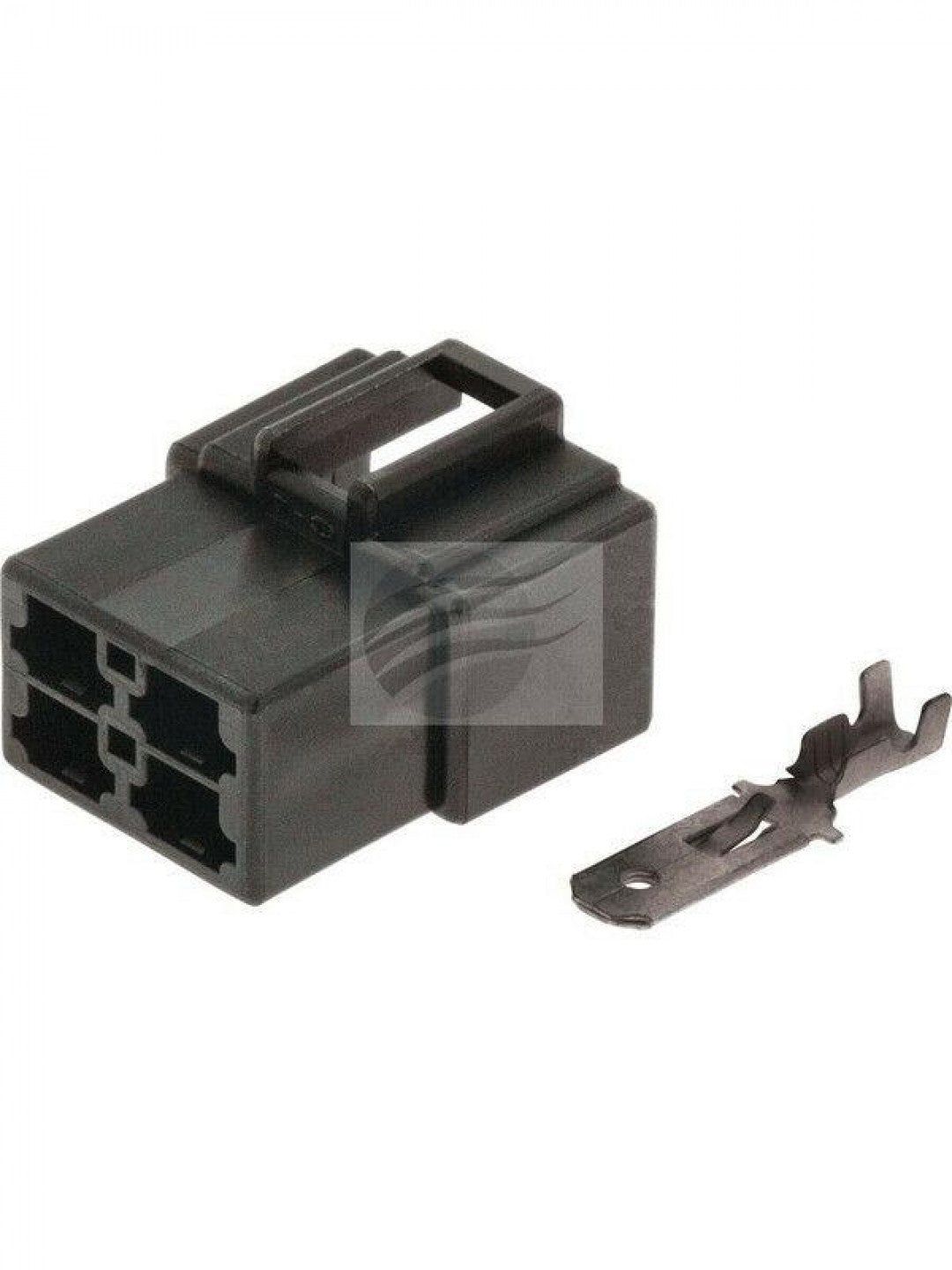Jaylec - Pack Of 10 Qc Connector Housing Terminals Male 4 Way Black