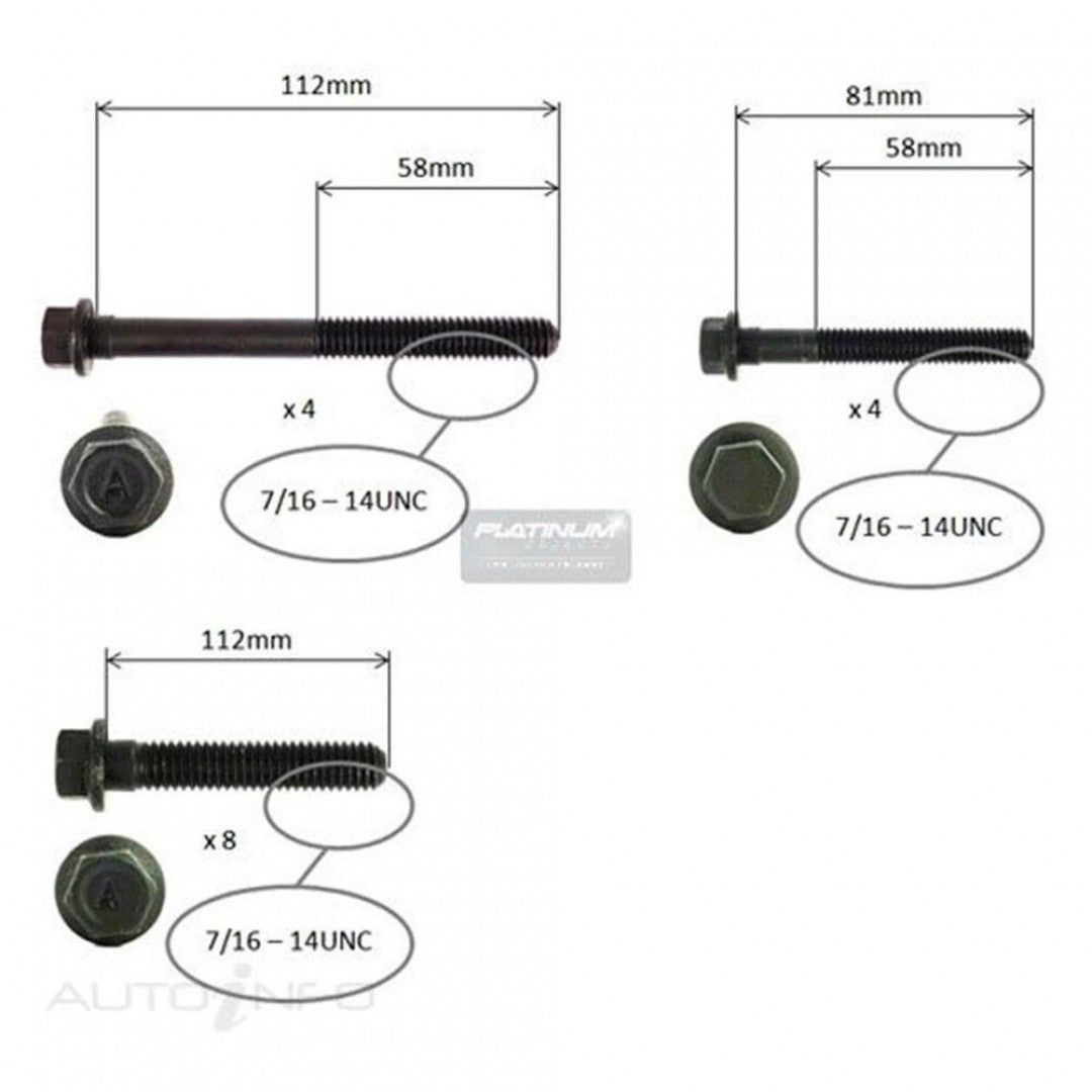 CYLINDER HEAD BOLT SET - HOLDEN COMMODORE VN VG VQ VP VR 3.8L V6 9/88-4/95
