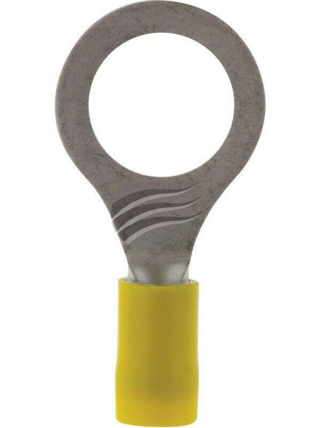 Jaylec - Pack Of 10 Ring Terminal 12mm Insul Pvc Double Crimp Yellow