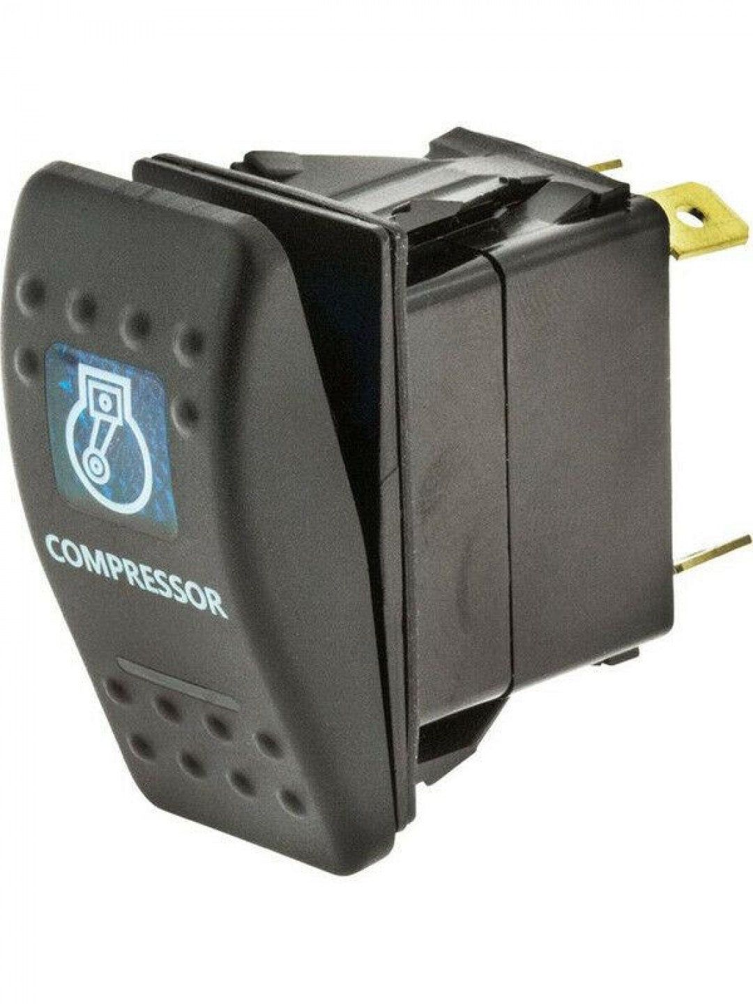 Jaylec - Switch Rocker On Off 12/24 Volts 20 Amps @ 12 Volts Compressor Symbol Blue LED