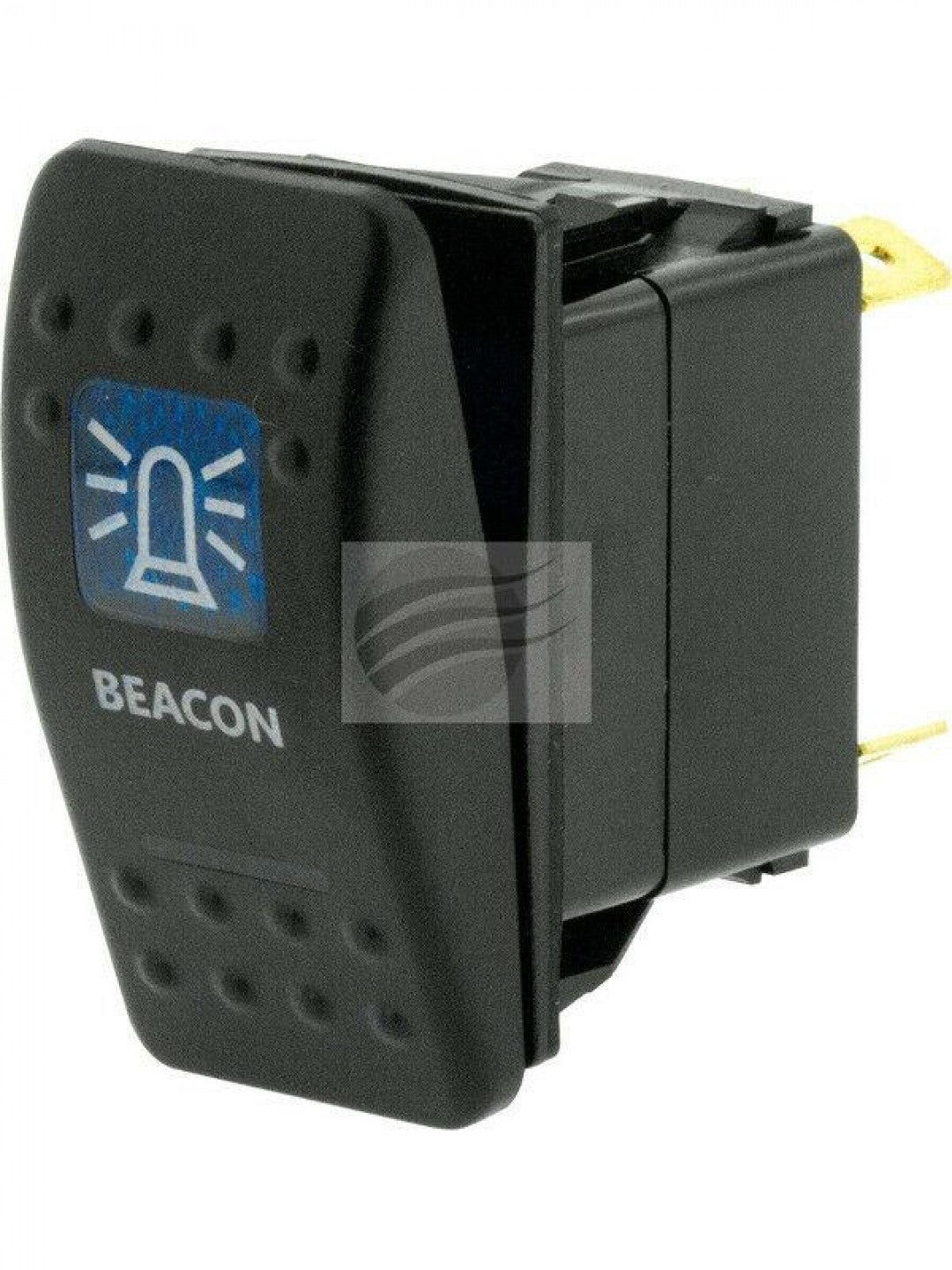 Jaylec - Switch Rocker On Off 12/24 Volts 20 Amps @ 12 Volts Beacon Symbol Blue LED