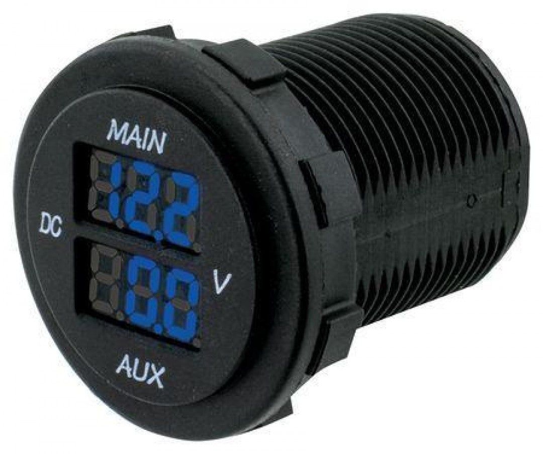 Hulk 4X4 - DUAL VOLTMETER 5-30v BLUE LED 29mm DIA