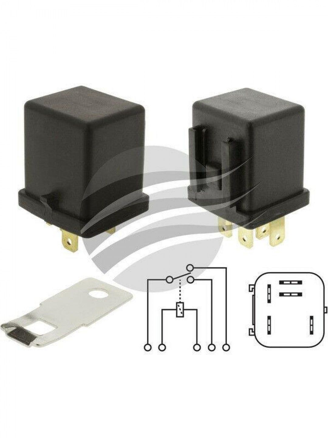 Jaylec - Relay 12 Volts 5 Pin Black Oe No. 25230-C9905
