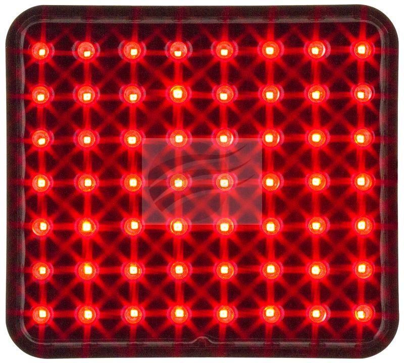 Jaylec - Square Red LED Rainlight 12 Volts Fia Approved 100mm X 92mm Rain Light