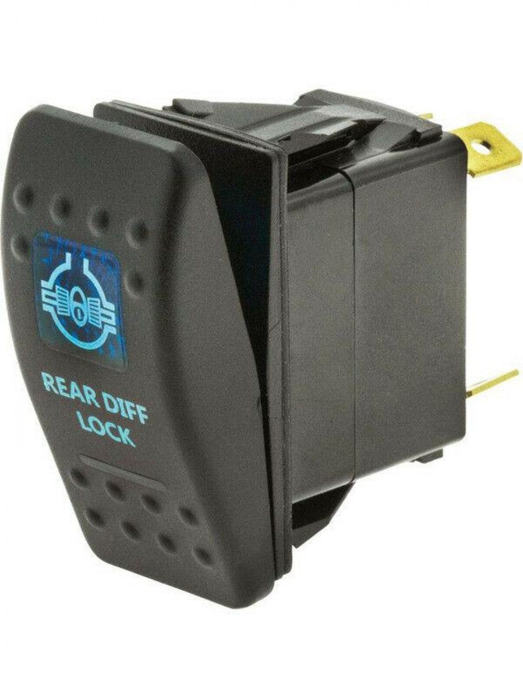 Jaylec - Switch Rocker On Off 12/24 Volts 20 Amps @ 12 Volts Rear Diff Symbol Blue LED