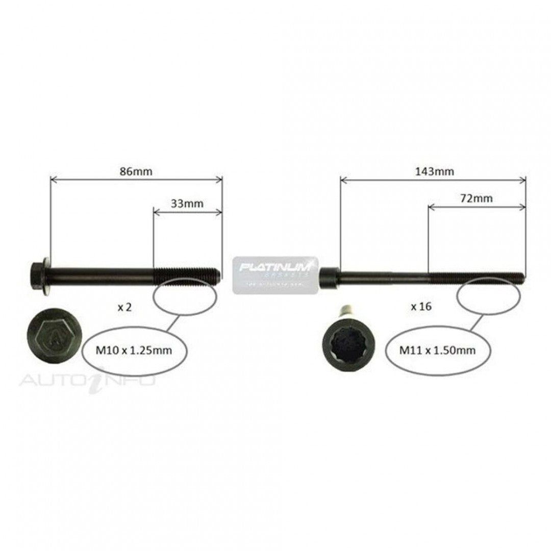 CYLINDER HEAD BOLT SET - NISSAN PATROL GU Y61 4.2L TD42T TD42TI 10/97-ON