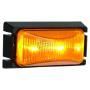 Jaylec - LED Supplmtry Side Marker Lamp Amber 12/24 Volts Black Base 74 X 38