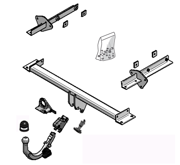 BRINK - Mercedes-Benz B-Class (2005 - 2011), Mercedes-Benz A-Class (2004 - 2018) European Towbar