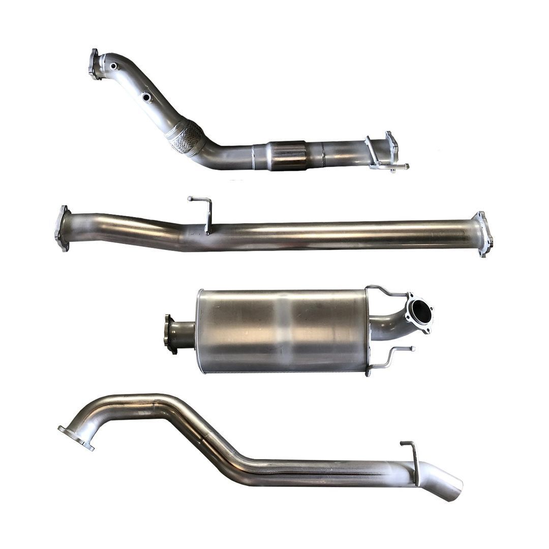Berklee Performance - Toyota Hilux D4D (2005-07/2015) - 3" Mild Steel Turbo Back Exhaust System (Ballistic Exhaust)