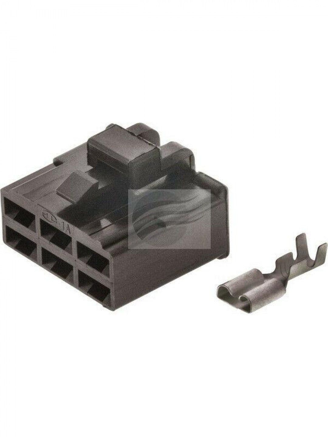 Jaylec - Pack Of 10 Qc Connector Housing Terminals Female 6 Way Black