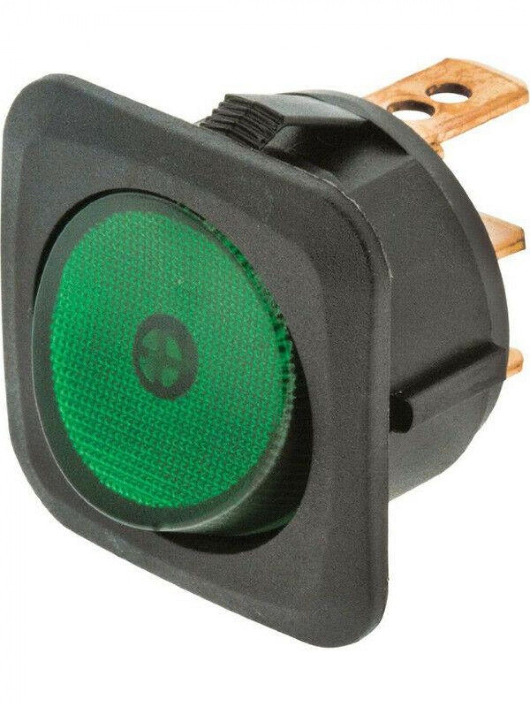 Jaylec - Switch Rocker On Off Green 12/24 Volts 25 Amps @ 12 Volts 12.5 Amps @24 Volts Mounting