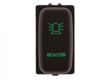 Hulk 4X4 - SWITCH PUSH BUTTON ON / OFF OE RPL 12V BEACON GREEN ILLUM