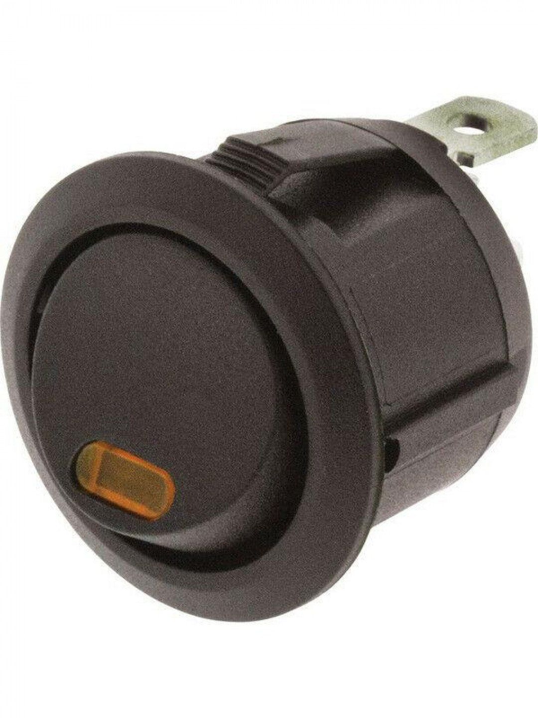 Jaylec - Switch Rocker On/Off Round Amber 12/24 Volts 10 Amps @ 12 Volts 5 Amps @24 Volts
