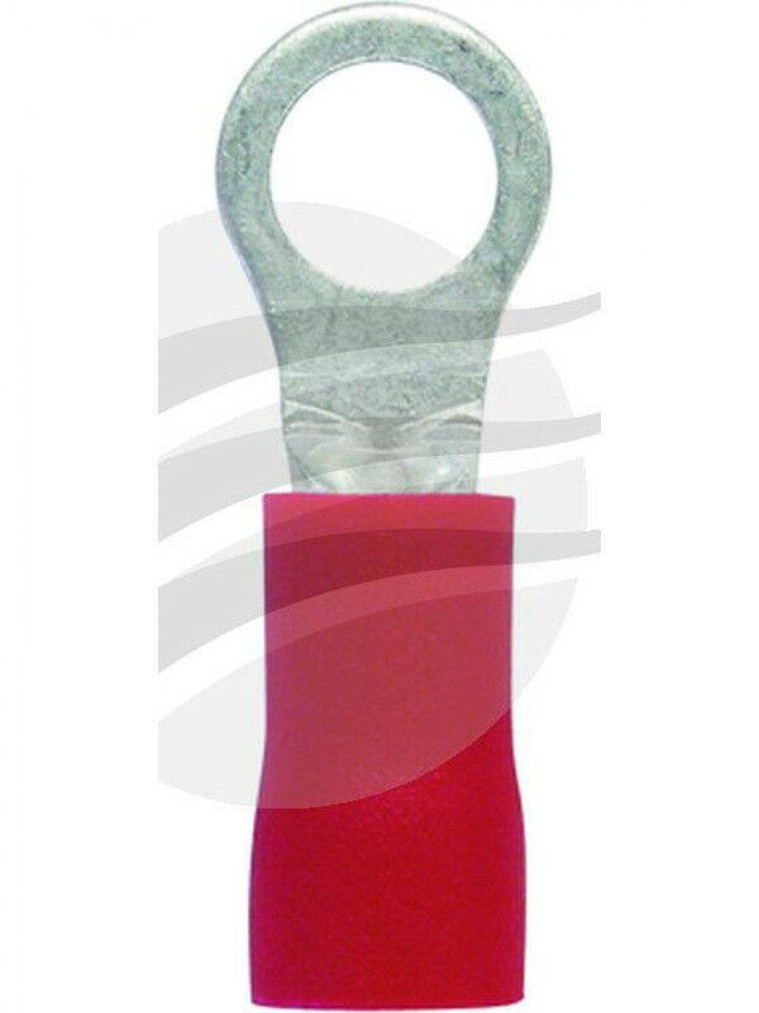 Jaylec - Pack Of 100 Ring Terminal 4mm Insul Pvc Std Crimp Red