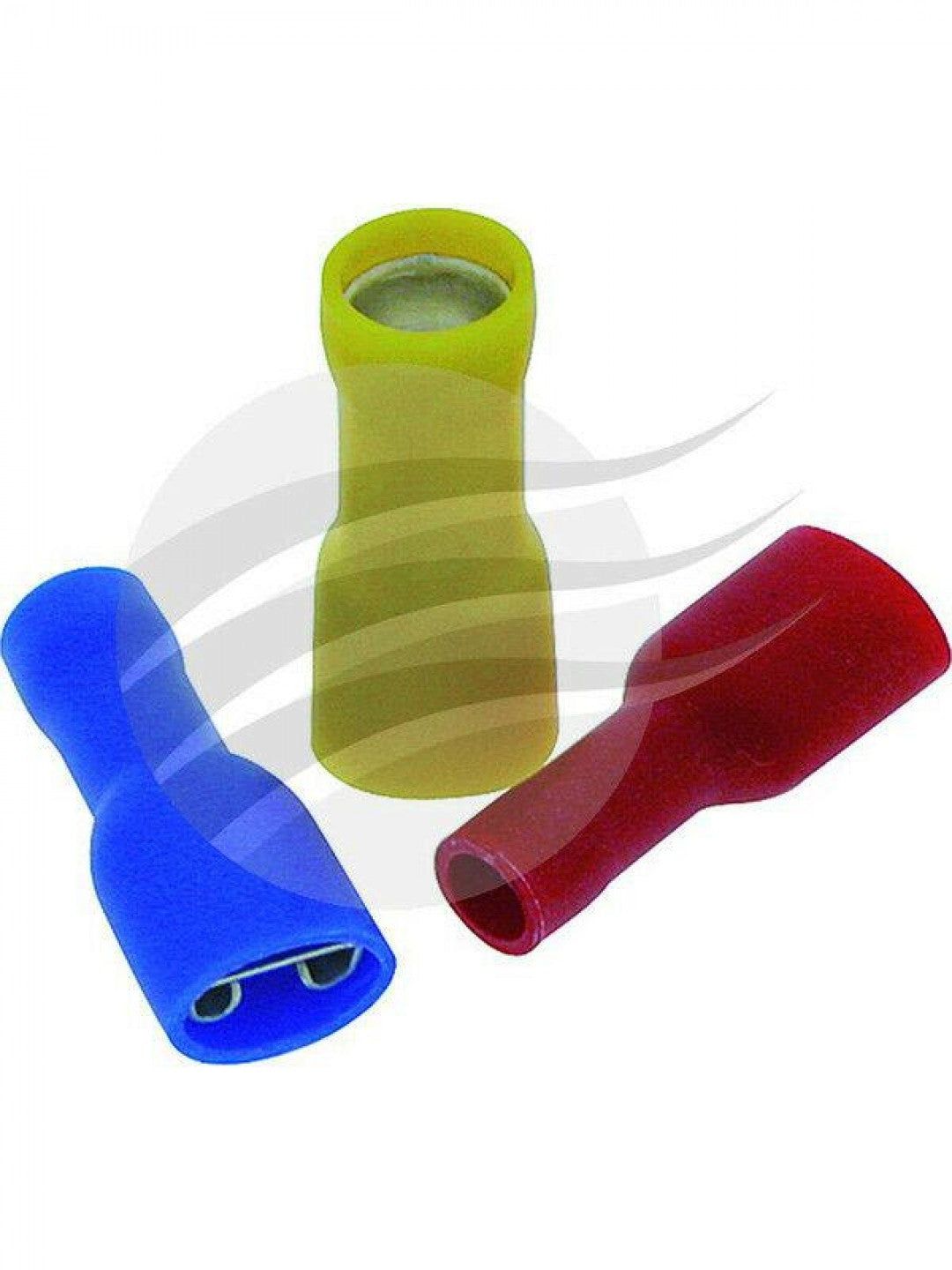 Jaylec - Pack Of 100 Female Blade Terminal 6.3mm Fully Insul Pvc Copper