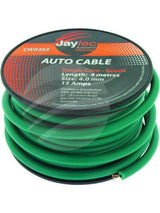 Jaylec - 4mm Single Core Cable Green 4 Metres & 15 Amps