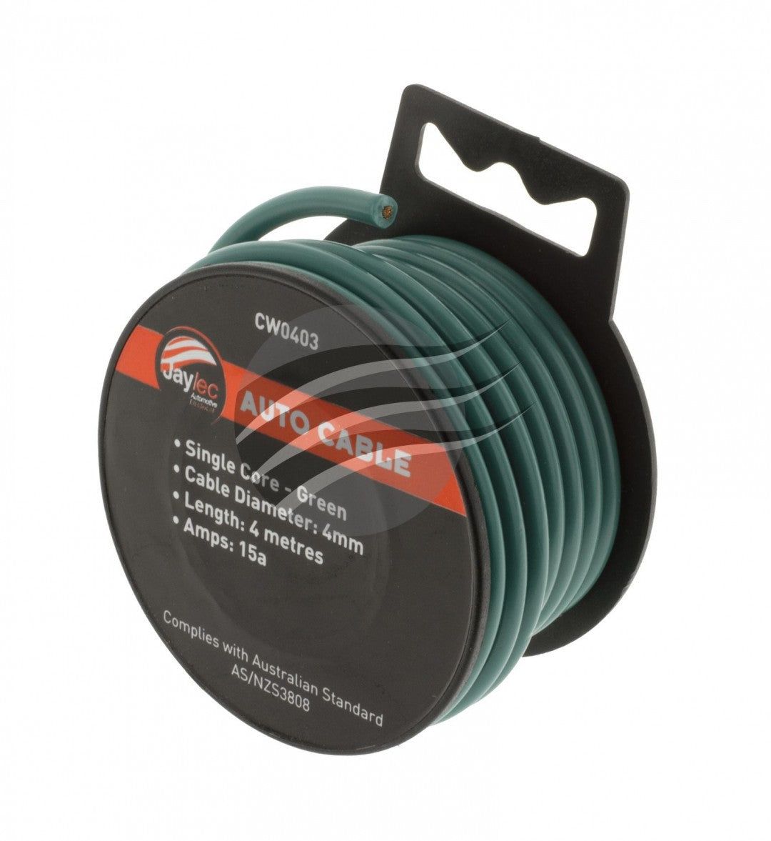 Jaylec - 4mm Single Core Cable Green 4 Metres & 15 Amps