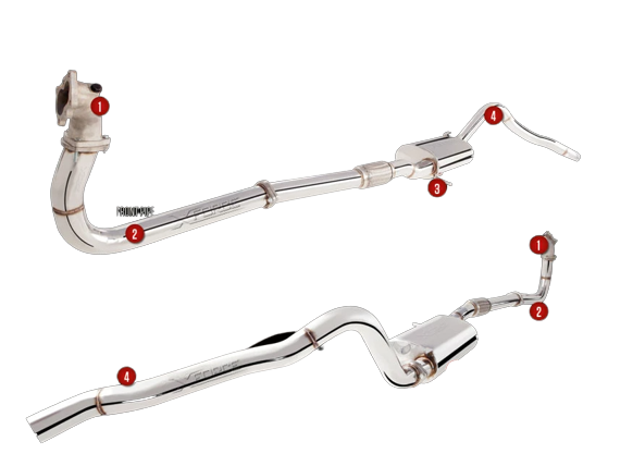 XForce - NISSAN PATROL GU 4.2L TURBO DIESEL UTE 1999-2006, 4.2L ‘Leaf Spring’ Non-Polished Stainless Steel 3′ Turbo Back System