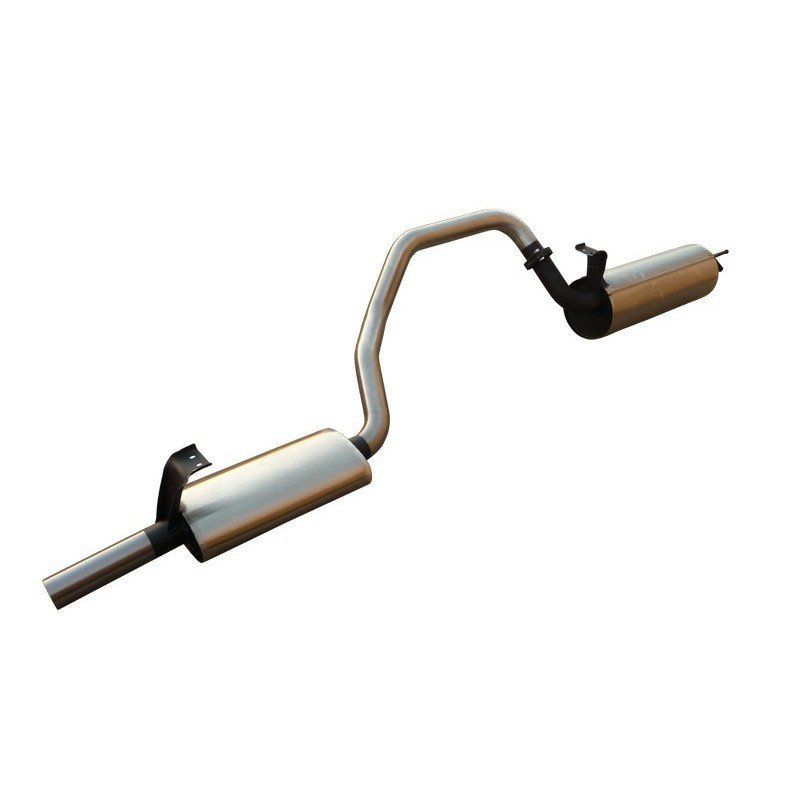 Manta - Toyota FZJ105 2.5in off Extractors Muffler/Muffler