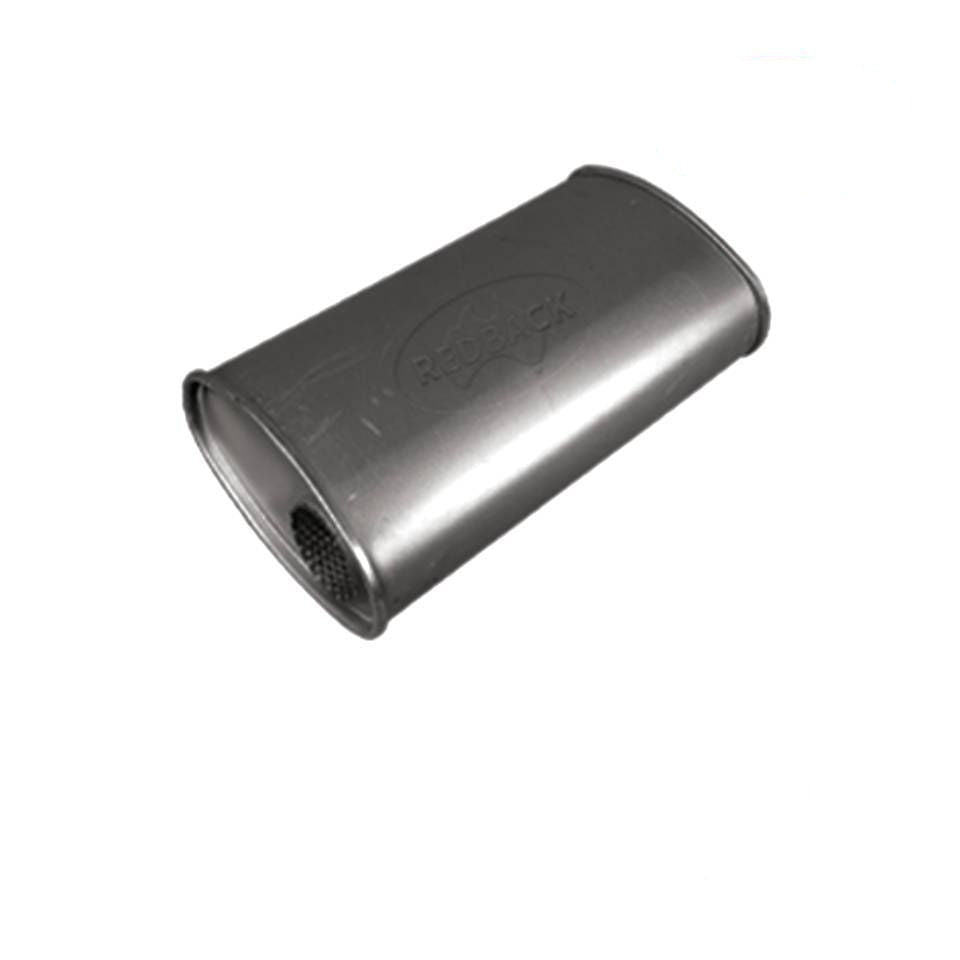 Redback Universal Muffler - 10" X 4" Oval - 14" Long O/C 2 1/4" Megaflow No Spi…