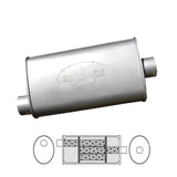 Redback - 2" Universal Muffler Offset/Centre 22"L x 8"W x 5"H Oval Aluminised Steel