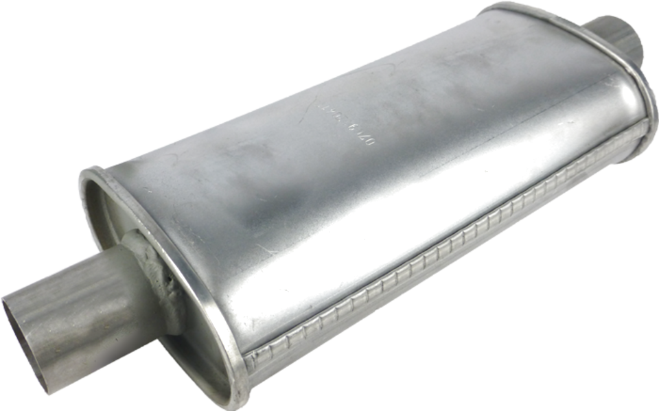 Redback - 1.75" Universal Muffler Centre/Centre 305x127x76mm Oval Aluminised Steel