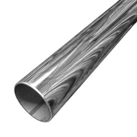 Exhaust Tube - Stainless 76mm X 1.6mm 3" - 304 - 1M Length Polished - Food Grade