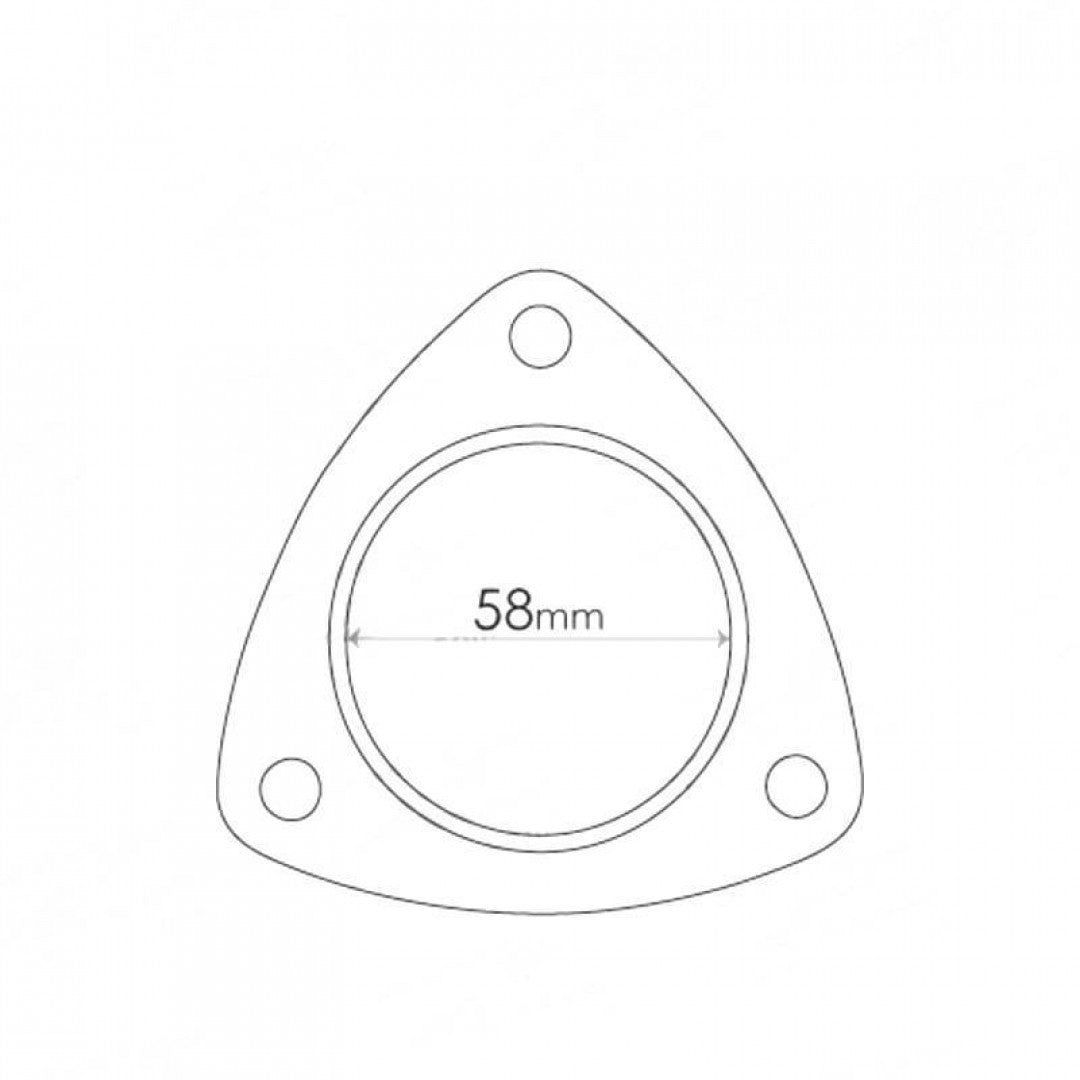 Flange Gasket - Suited For General Motors Calibra Catalytic converter, Inside Diameter 58mm