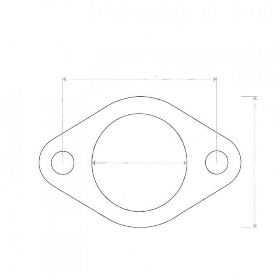 2 Bolt Flange Gasket - ID 48mm